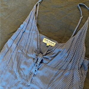 More Human Blue Polka Dot Dress